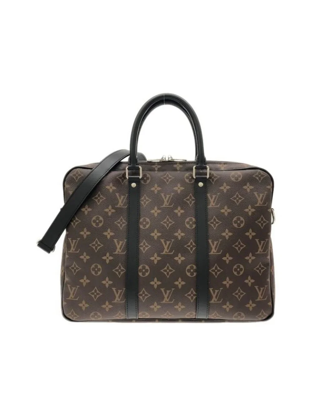 Louis Vuitton Monogram Macassar Porte Document Voyage PM Bag